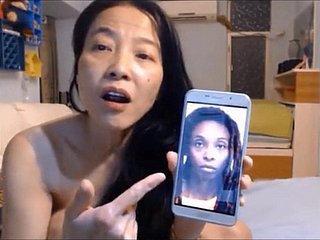 Fitte, starke Chinesin degradiert Gesichtsbild von Black Thief-A